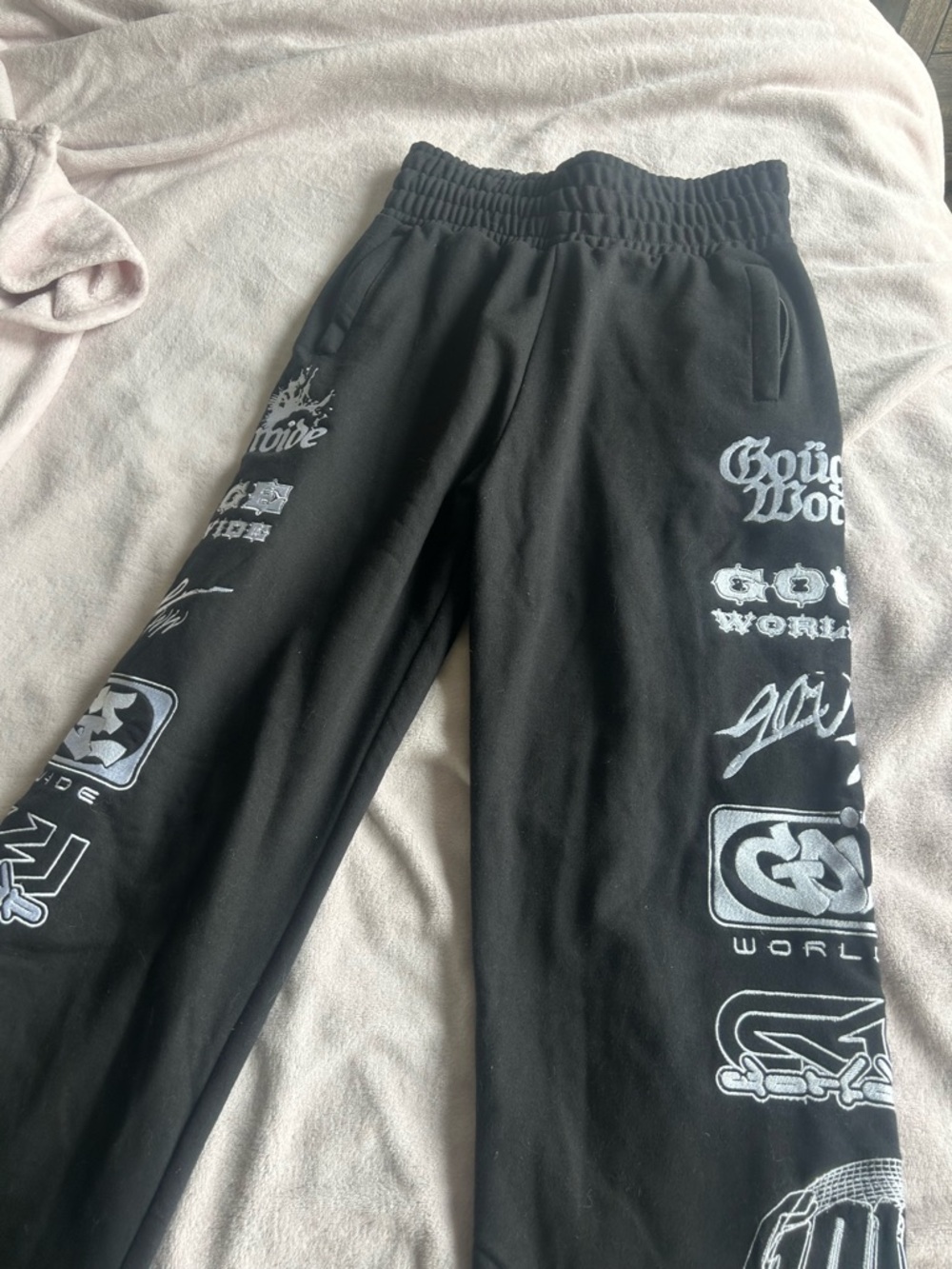 Kids Black Graphic Sweatpants - Unknown Brand